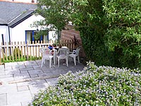 The patio area is great for Barbeques at Bluebell Cottage
